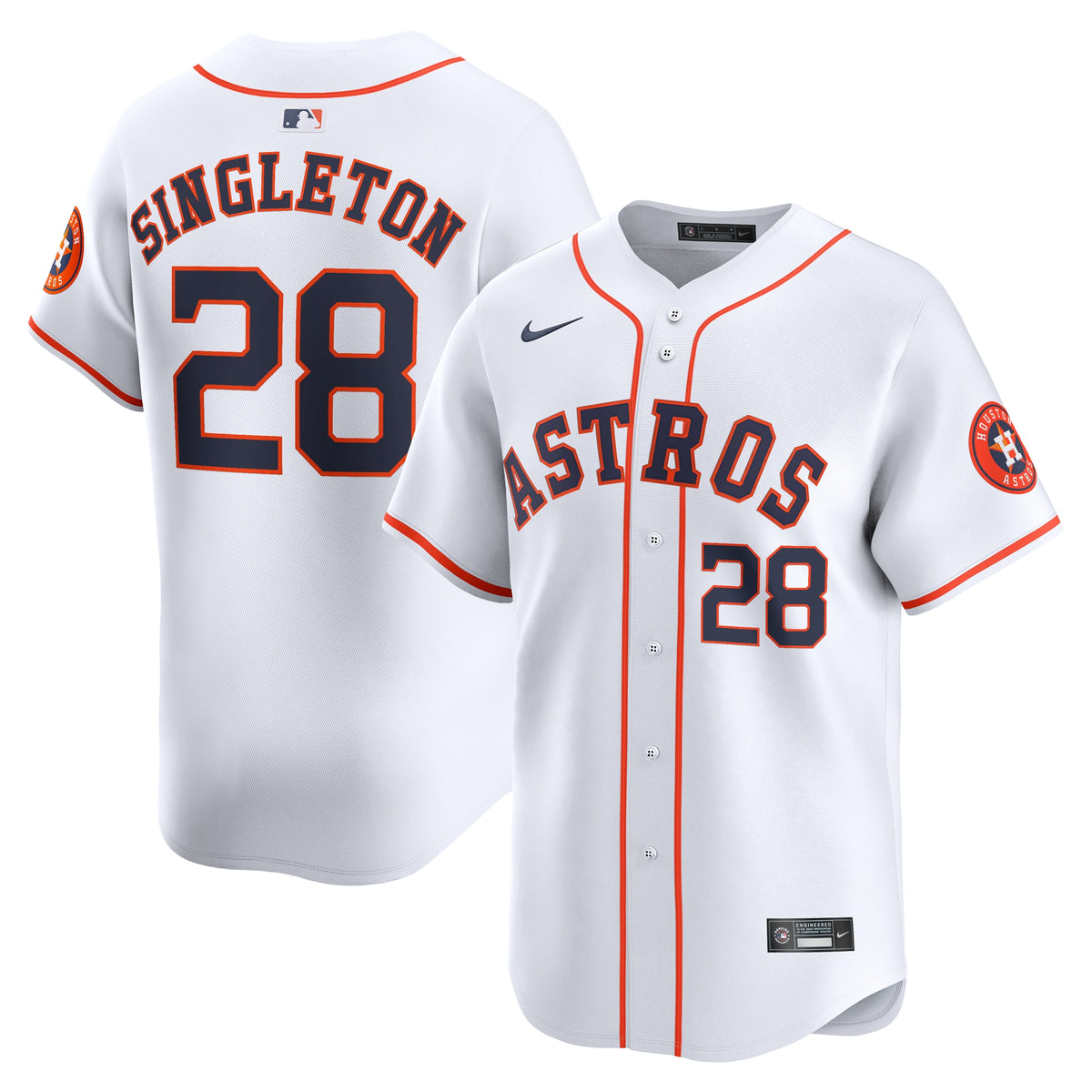 Jon Singleton Houston Astros Nike Home Limited Player Jersey White
