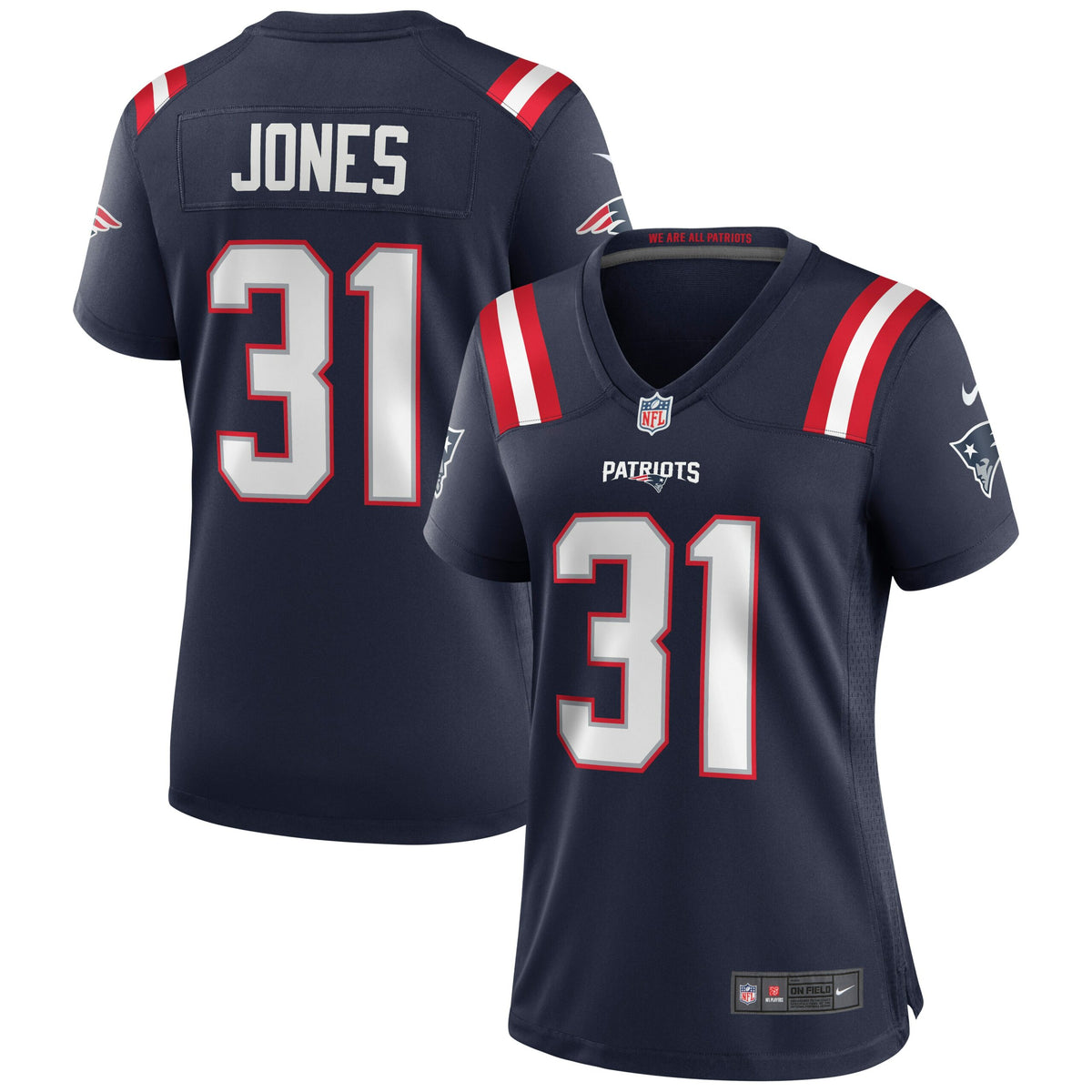 Jonathan Jones New England Patriots Nike Women's Game Jersey Navy