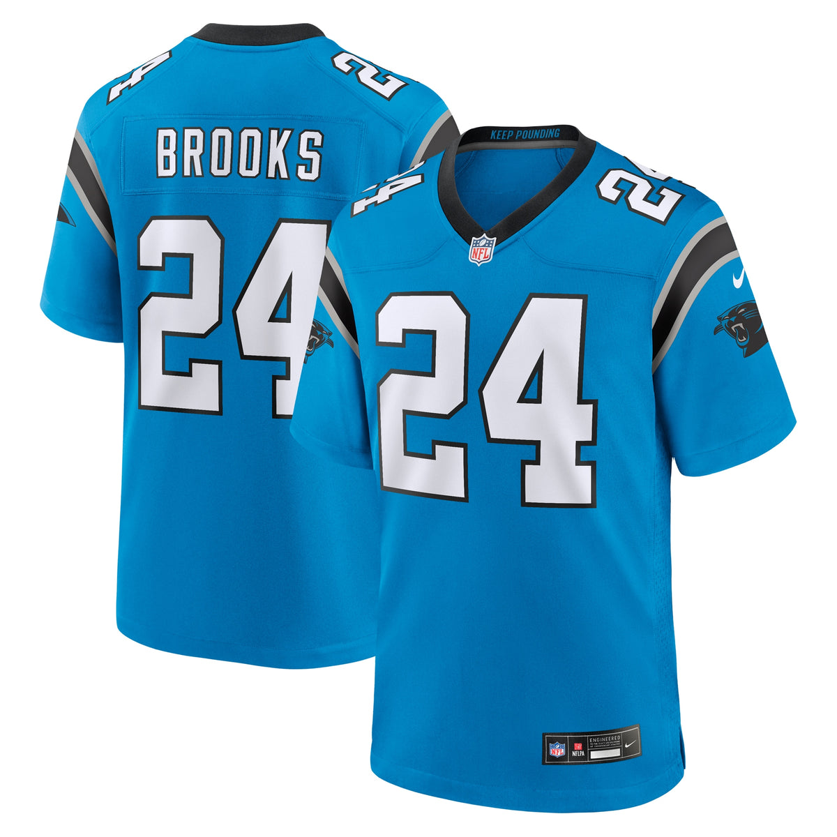 Jonathon Brooks Carolina Panthers Nike 2024 NFL Draft Alternate Game Player Jersey Blue