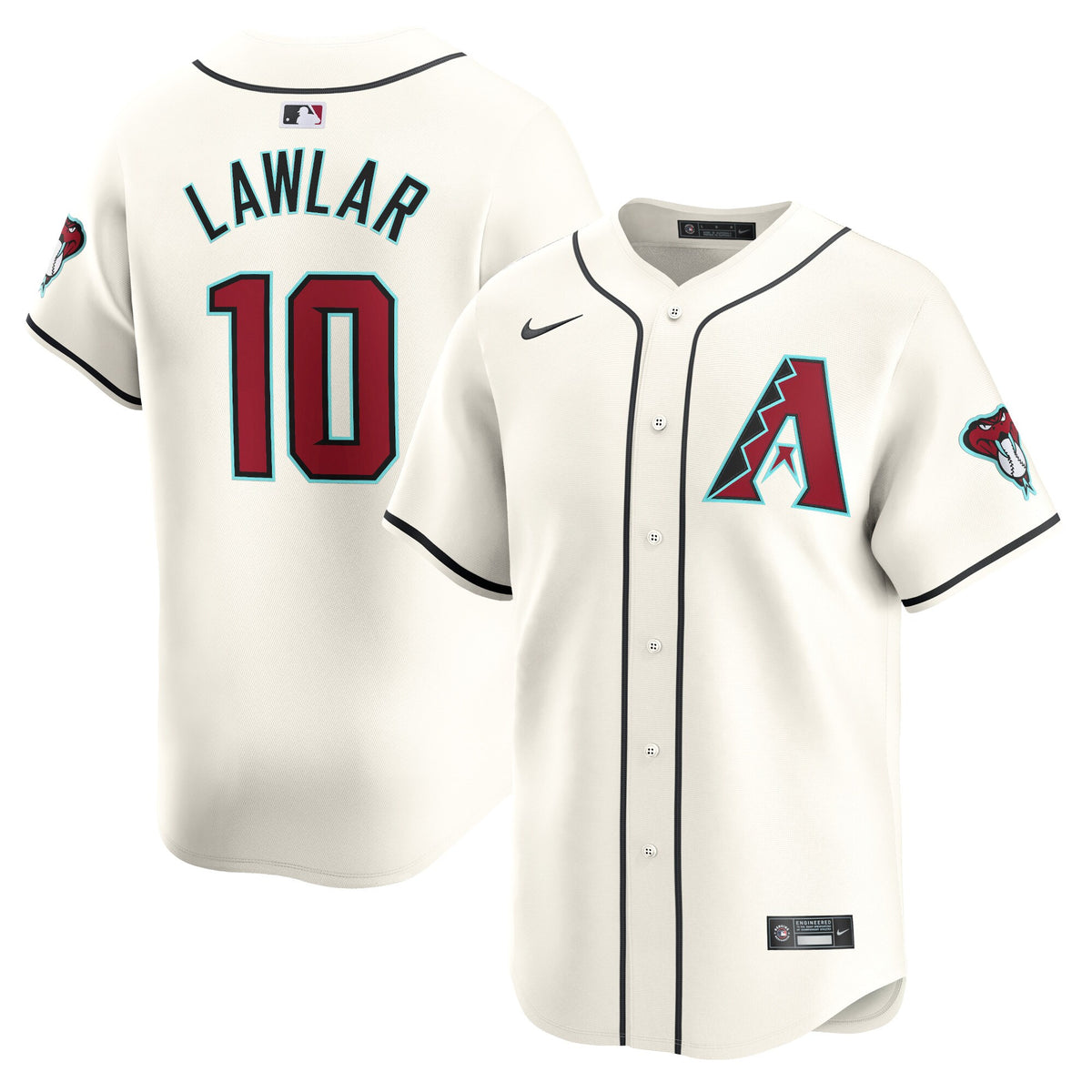 Jordan Lawlar Arizona Diamondbacks Nike Home Limited Player Jersey White
