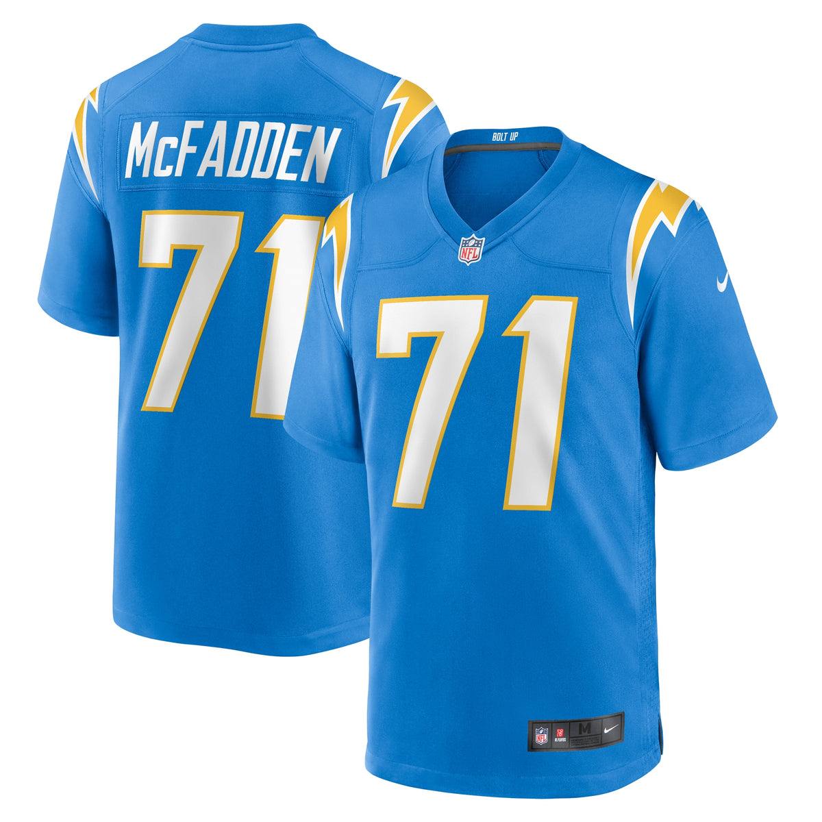 Jordan McFadden Los Angeles Chargers Nike Team Game Jersey Powder Blue