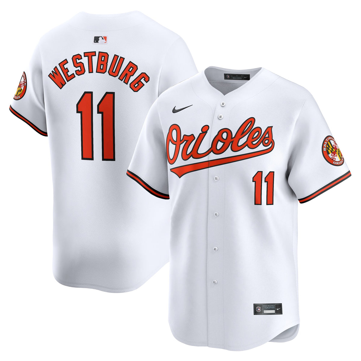 Jordan Westburg Baltimore Orioles Nike Home Limited Player Jersey White