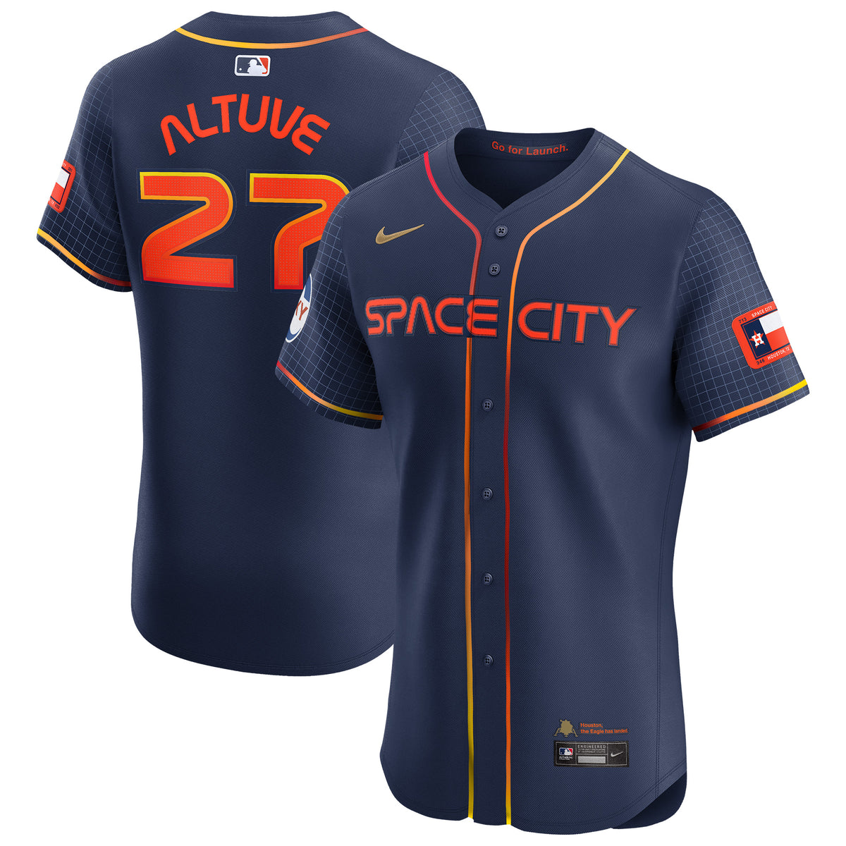 Jose Altuve Houston Astros Nike City Connect Elite Player Jersey Navy