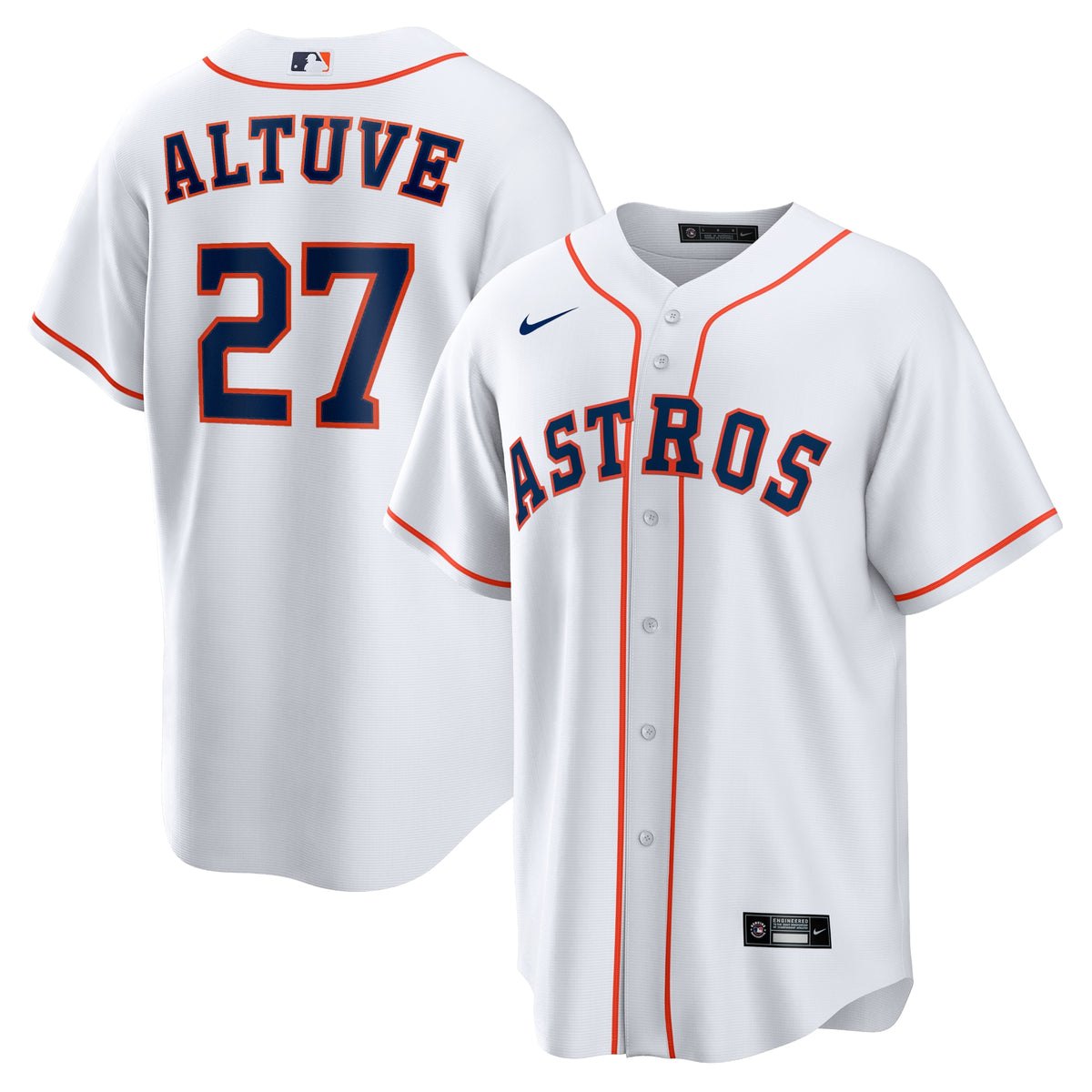 Jose Altuve Houston Astros Nike Home Replica Player Name Jersey White