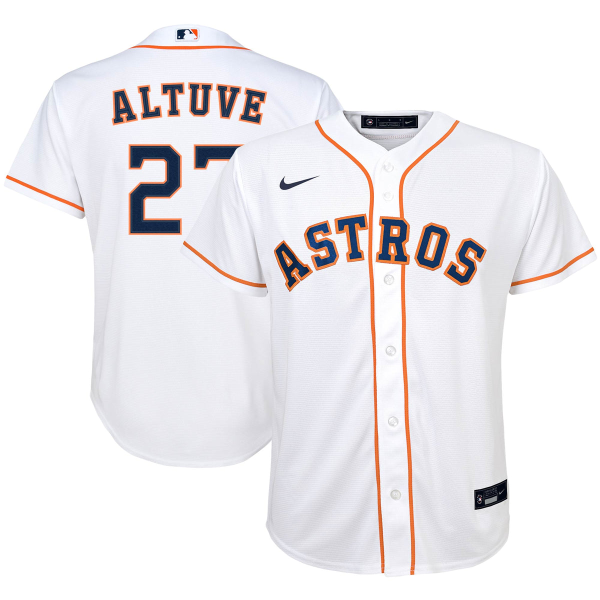 Jose Altuve Houston Astros Nike Youth Alternate Replica Player Jersey White