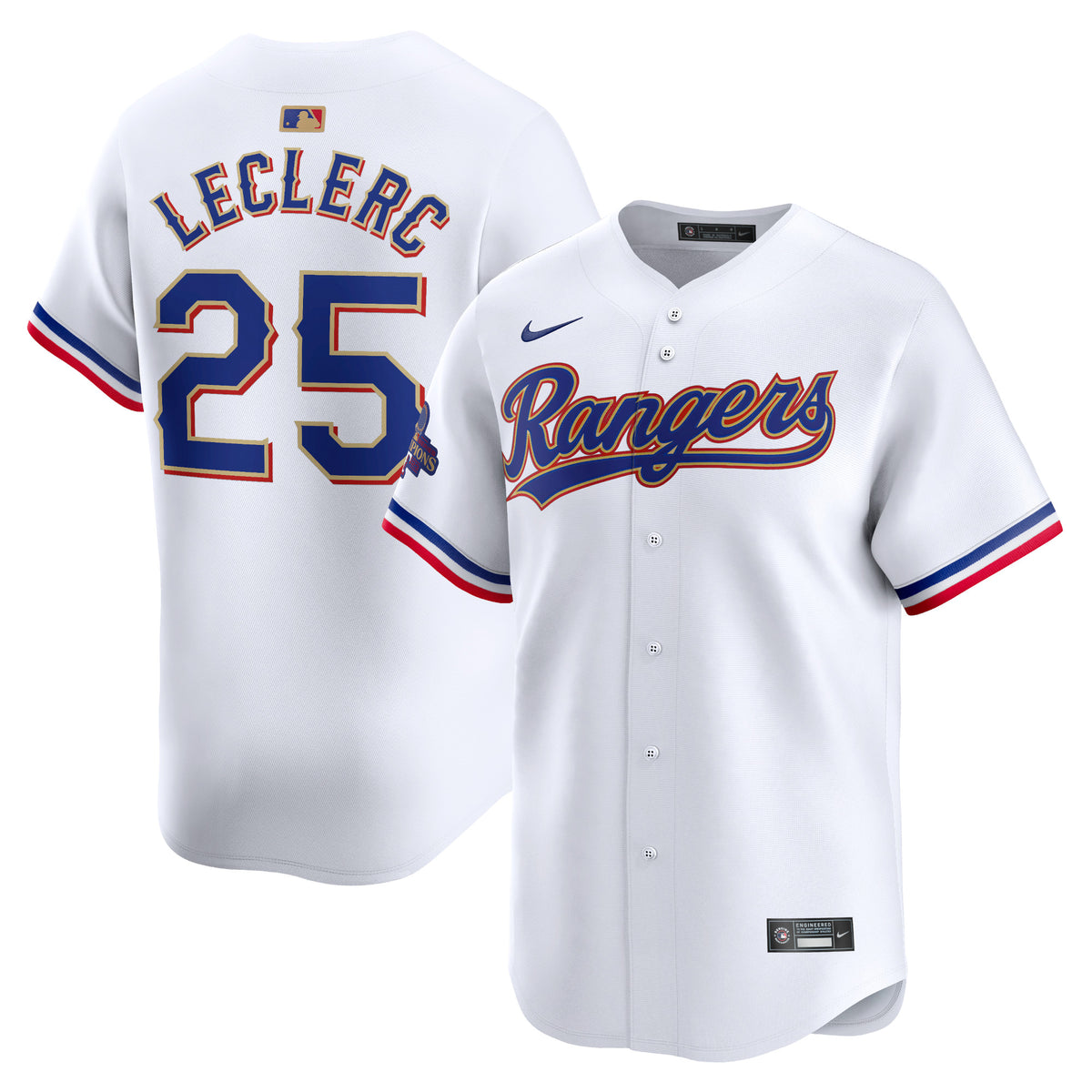 Jose Leclerc Texas Rangers Nike 2024 Gold Collection Limited Player Jersey White