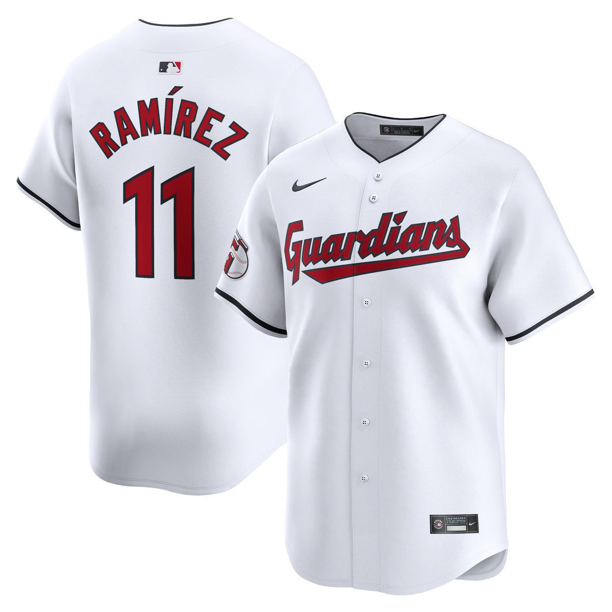 Jose Ramirez Cleveland Guardians Nike Home Limited Player Jersey White