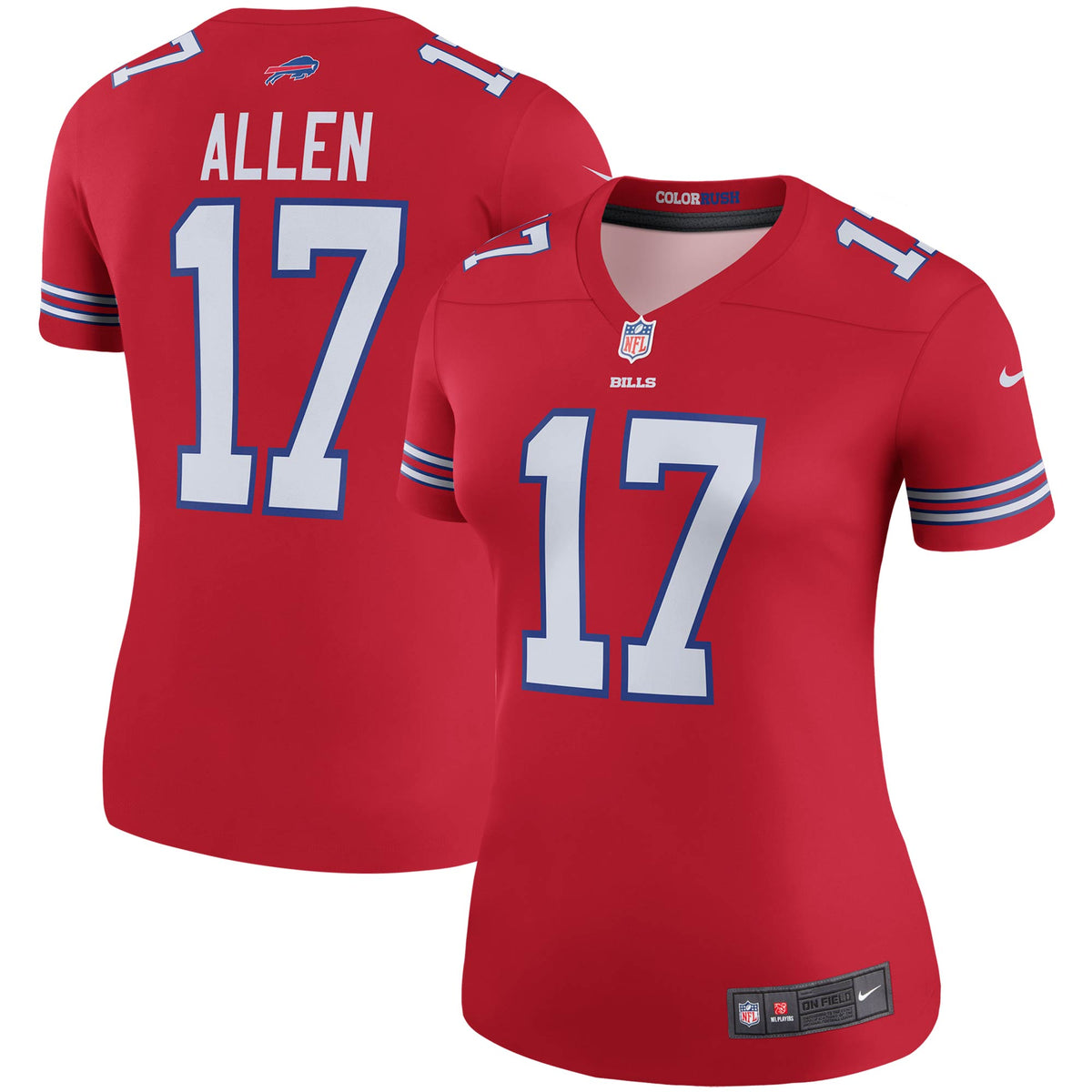 Josh Allen Buffalo Bills Nike Women's Color Rush Legend Player Jersey Red