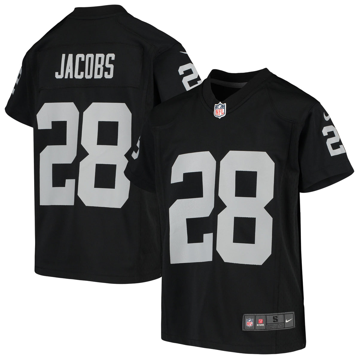 Josh Jacobs Las Vegas Raiders Nike Youth Game Jersey Black