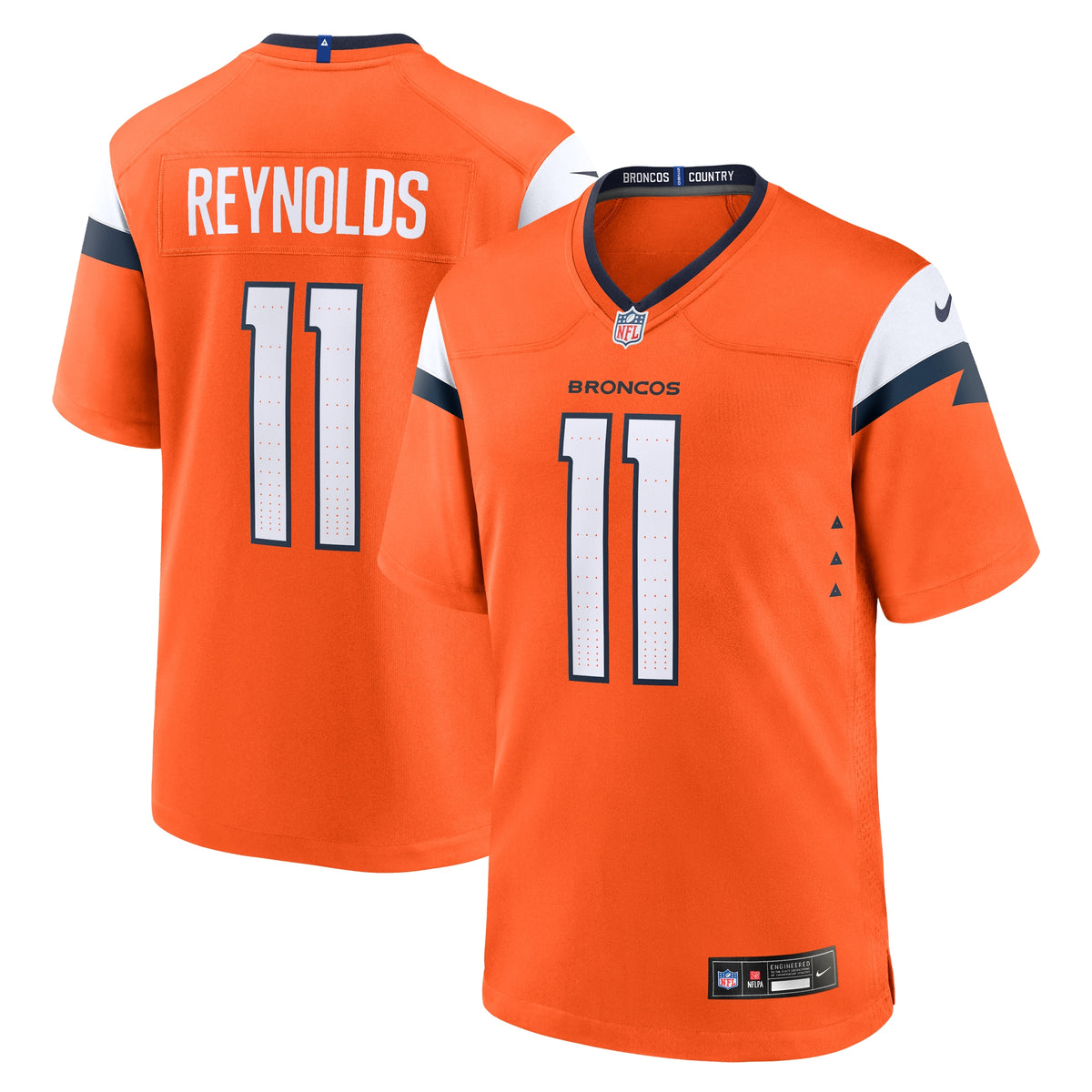 Josh Reynolds Denver Broncos Nike Game Jersey Orange