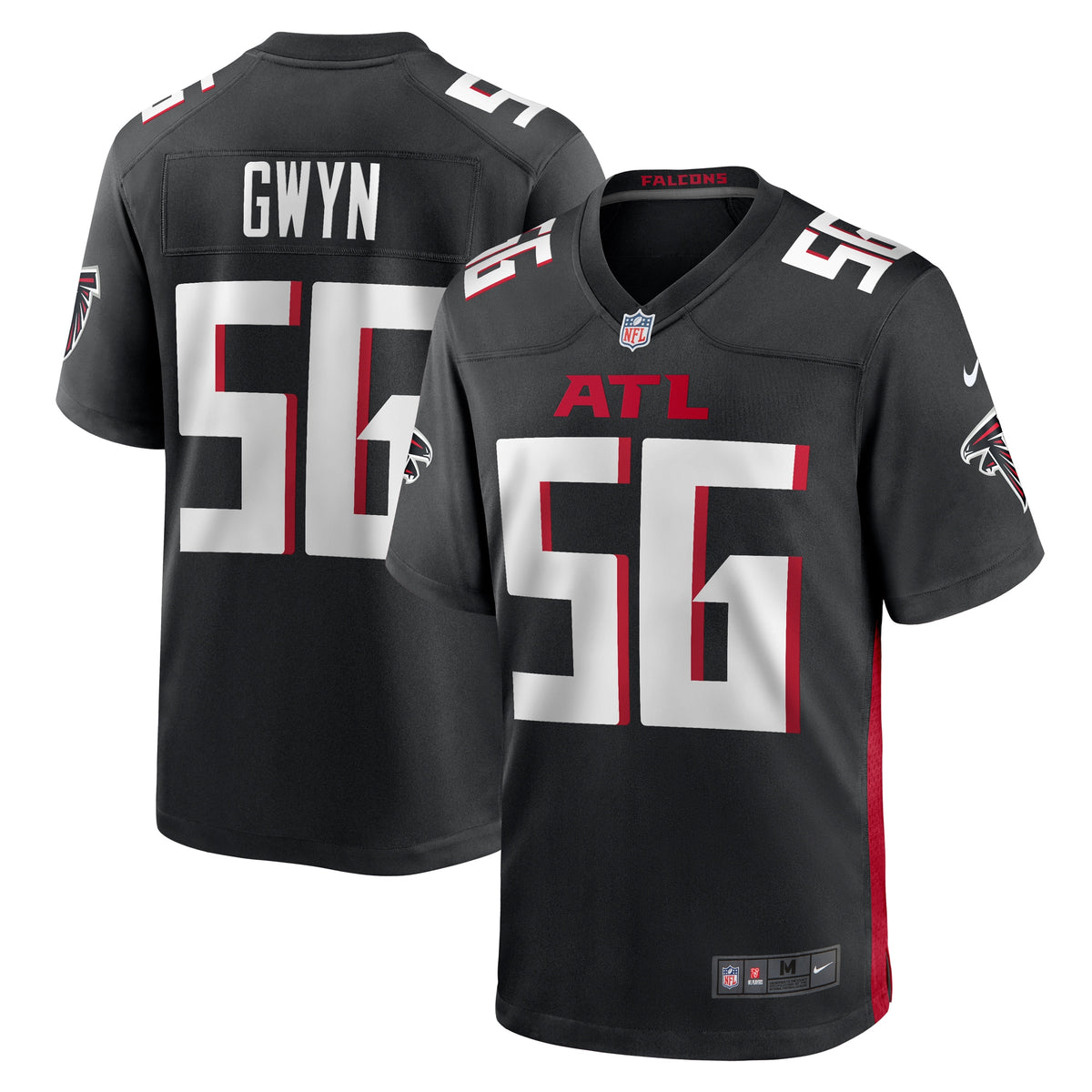 Jovaughn Gwyn Atlanta Falcons Nike Team Game Jersey Black