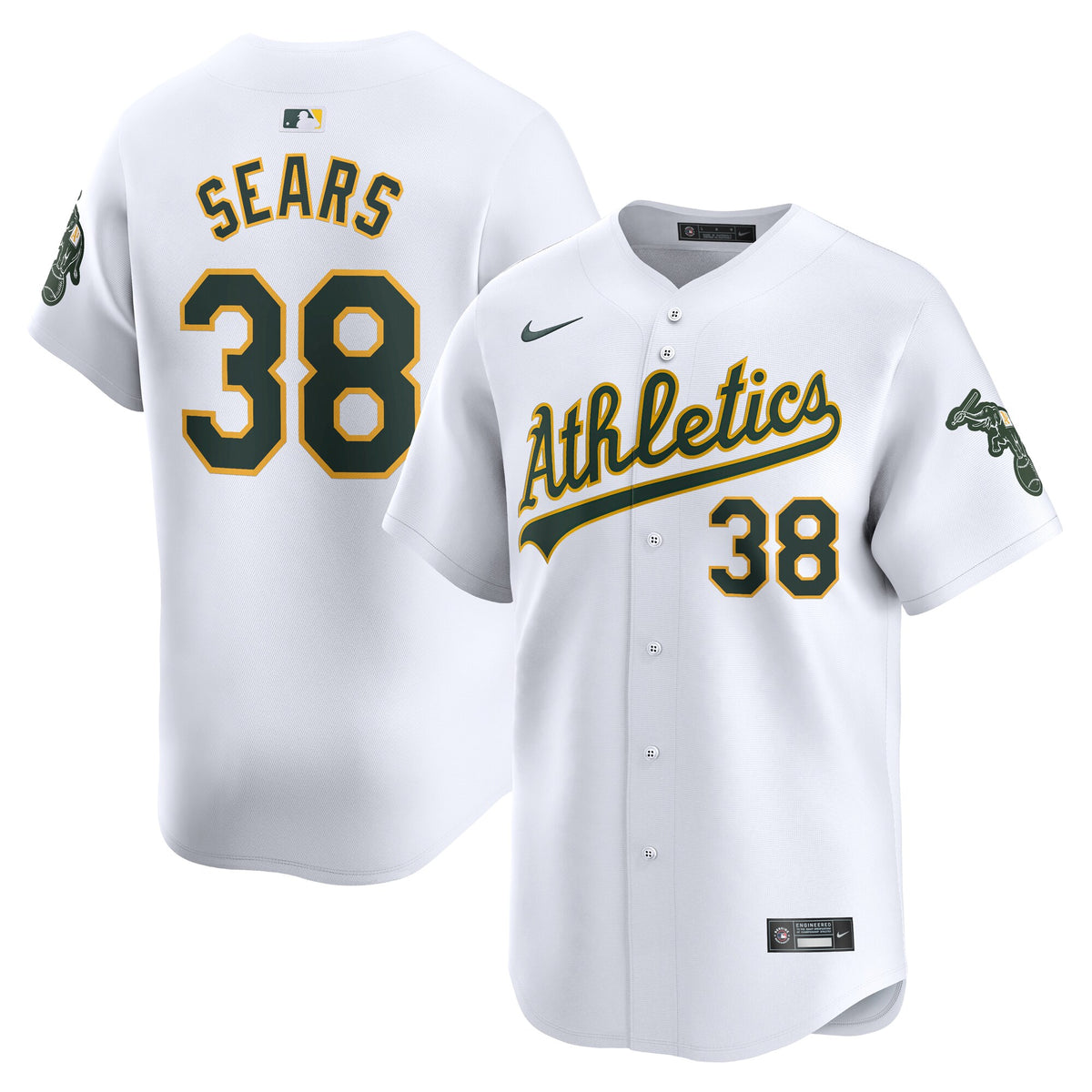 JP Sears Oakland Athletics Nike Home Limited Player Jersey White