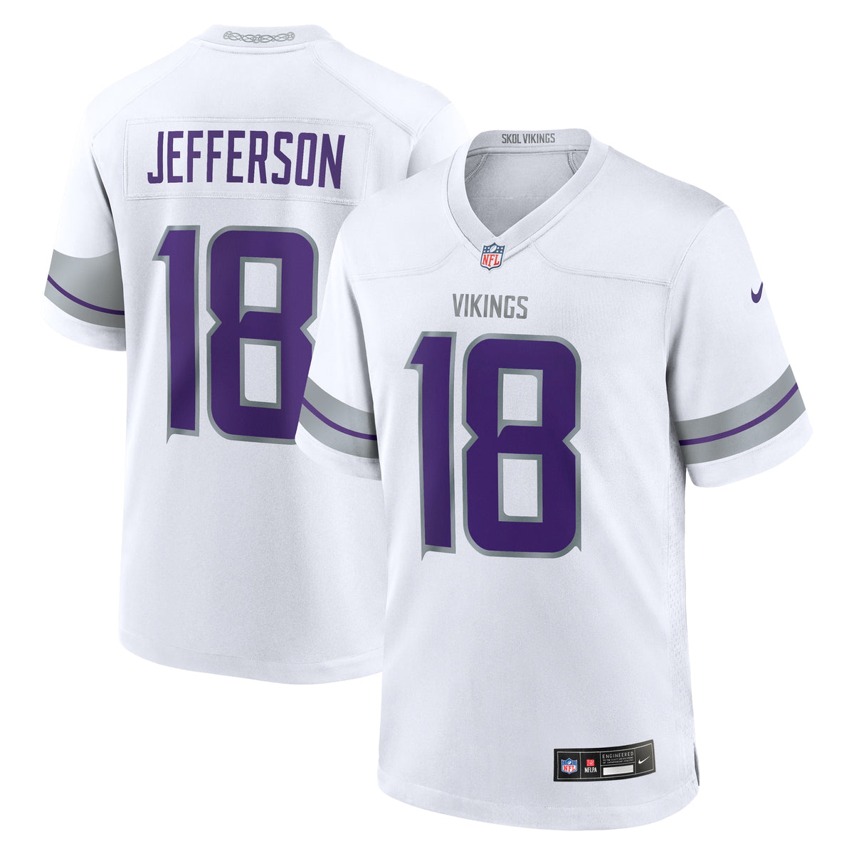 Justin Jefferson Minnesota Vikings Nike Alternate Game Player Jersey White