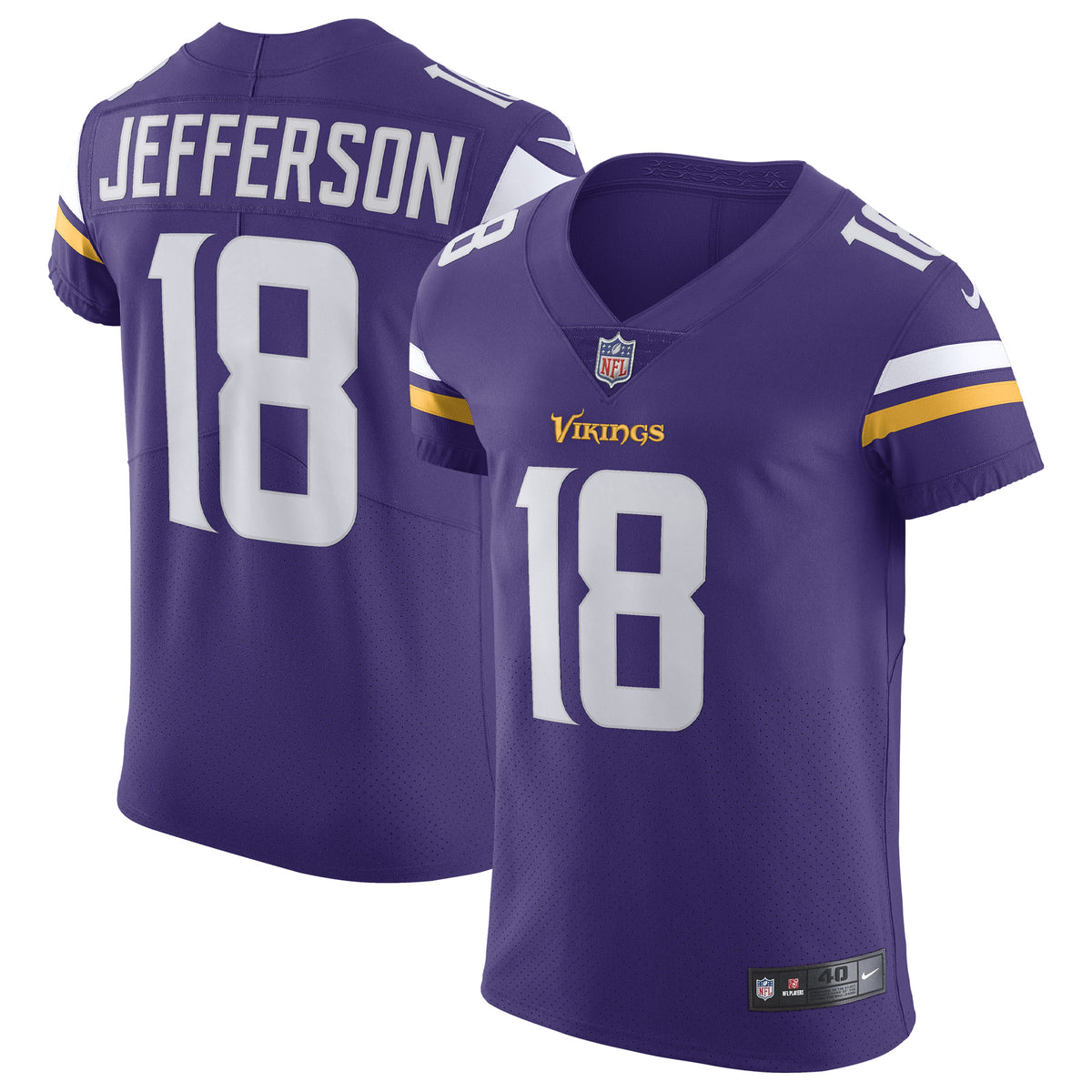 Justin Jefferson Minnesota Vikings Nike Home Vapor Elite Jersey Purple