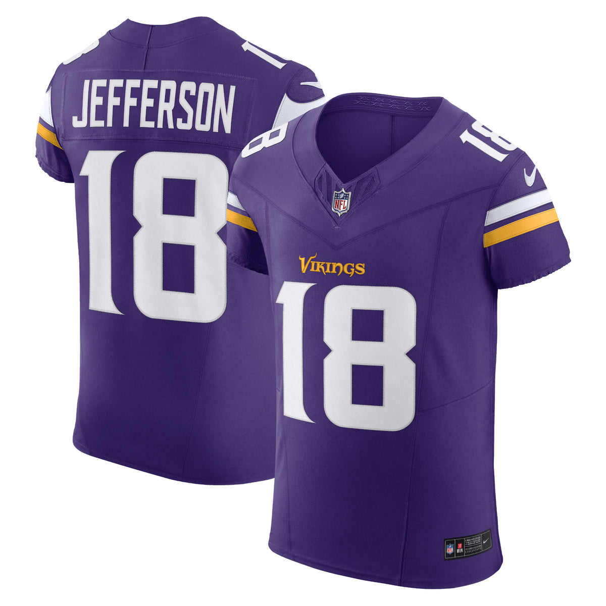 Justin Jefferson Minnesota Vikings Nike Vapor F.U.S.E. Elite Jersey Purple