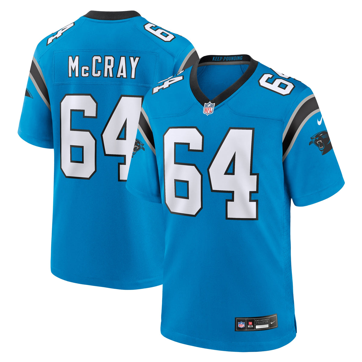 Justin McCray Carolina Panthers Nike Alternate Game Jersey Blue