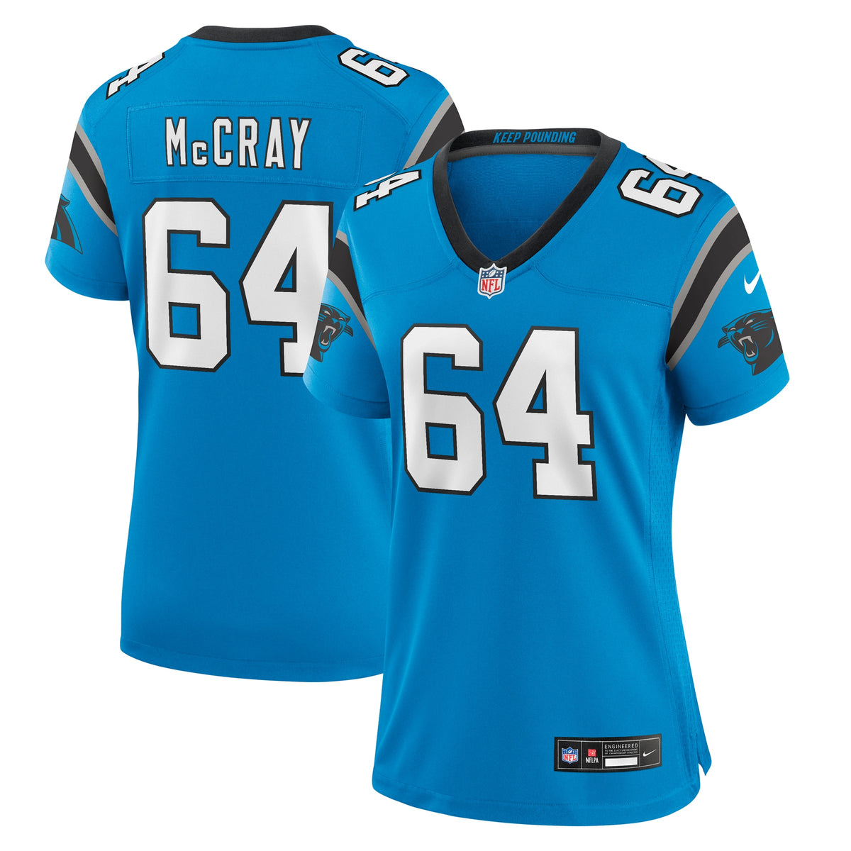 Justin McCray Carolina Panthers Nike Women's Alternate Game Jersey Blue