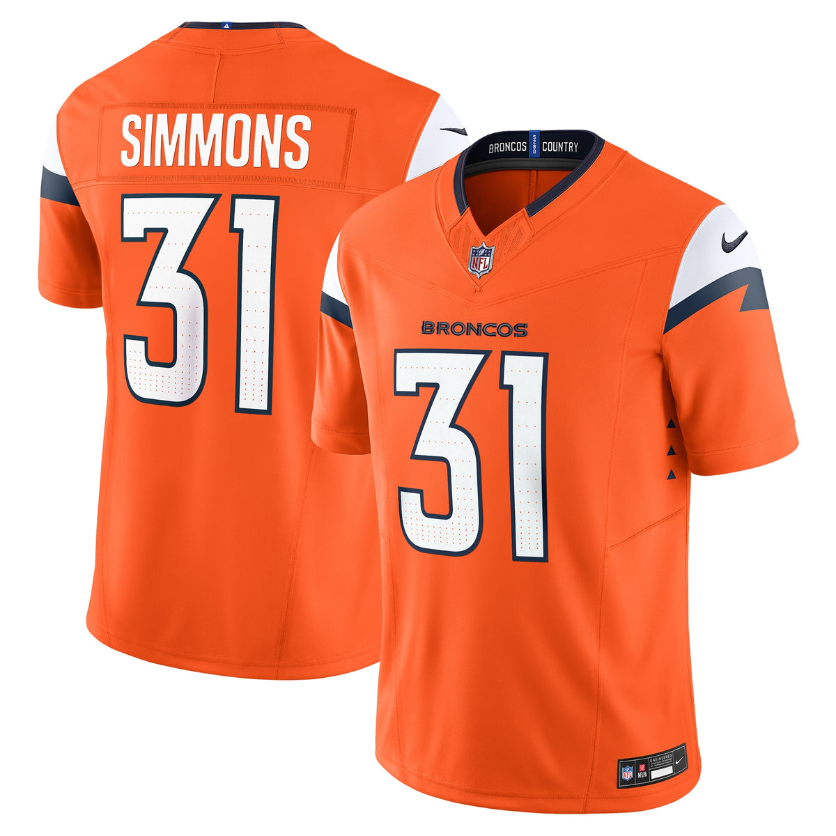 Justin Simmons Denver Broncos Nike Vapor F.U.S.E. Limited Jersey Orange