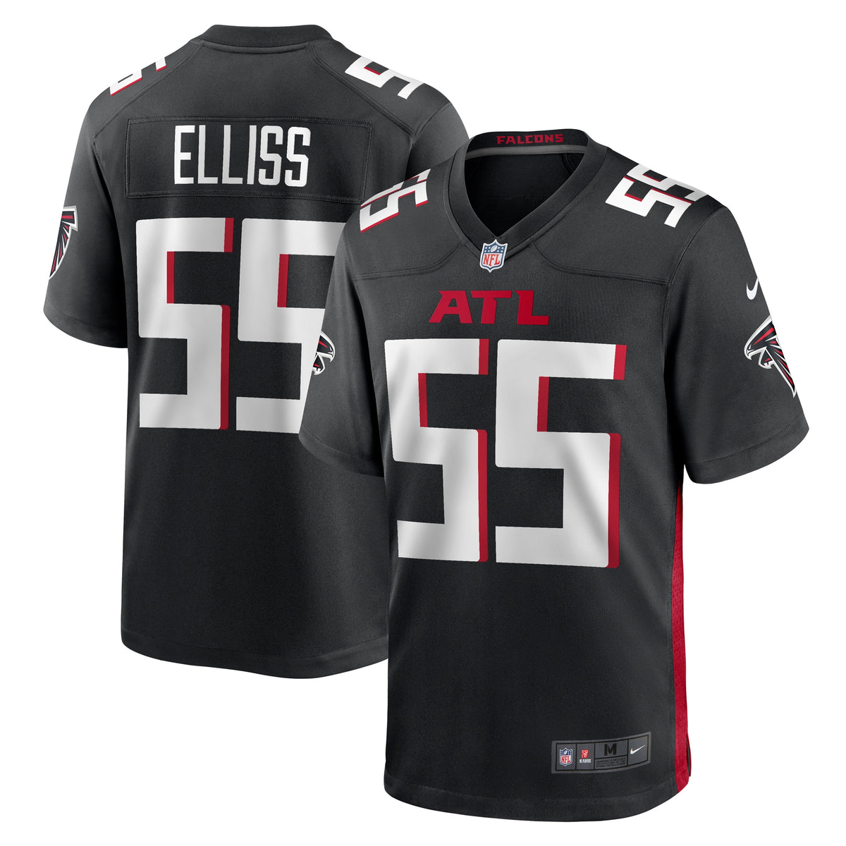Kaden Elliss Atlanta Falcons Nike Game Player Jersey Black