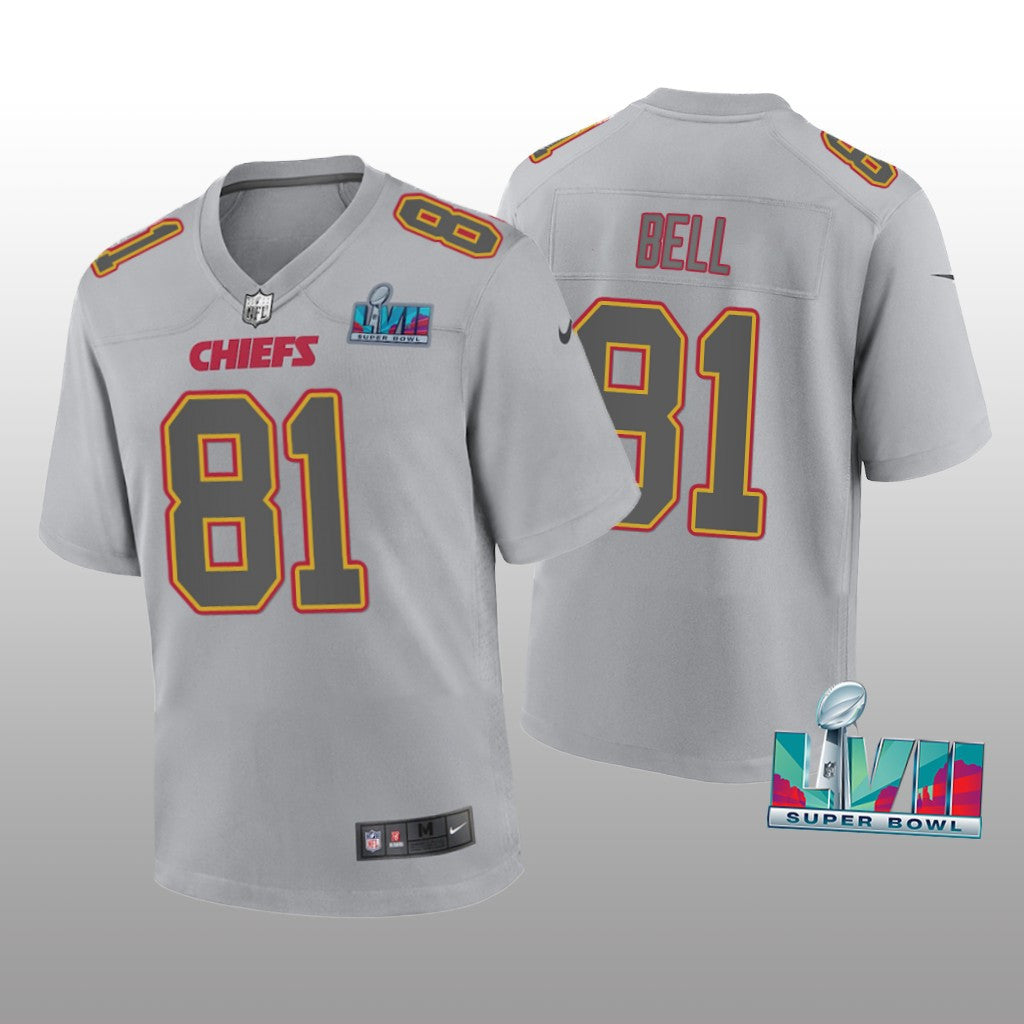 Kansas City Chiefs Blake Bell Gray Atmosphere Jersey Super Bowl LVII Youth