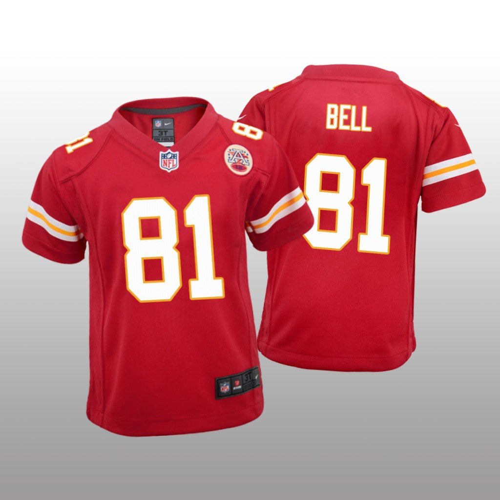 Kansas City Chiefs Blake Bell Red Jersey Game Youth