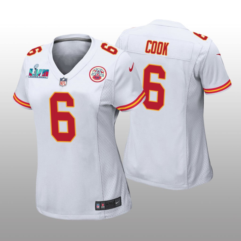 Kansas City Chiefs Bryan Cook White Game Jersey Super Bowl LVII Women's