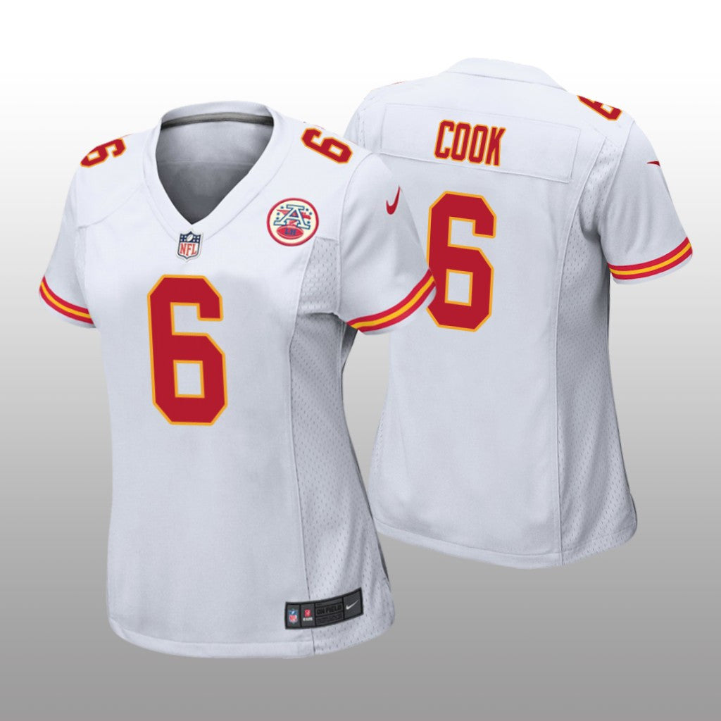 Kansas City Chiefs Bryan Cook White Jersey Game Women's