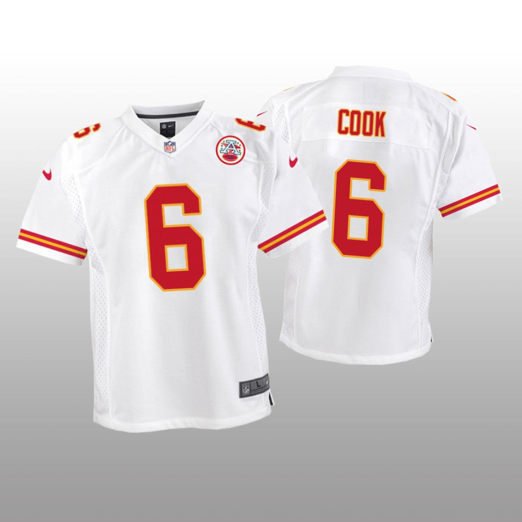 Kansas City Chiefs Bryan Cook White Jersey Game Youth