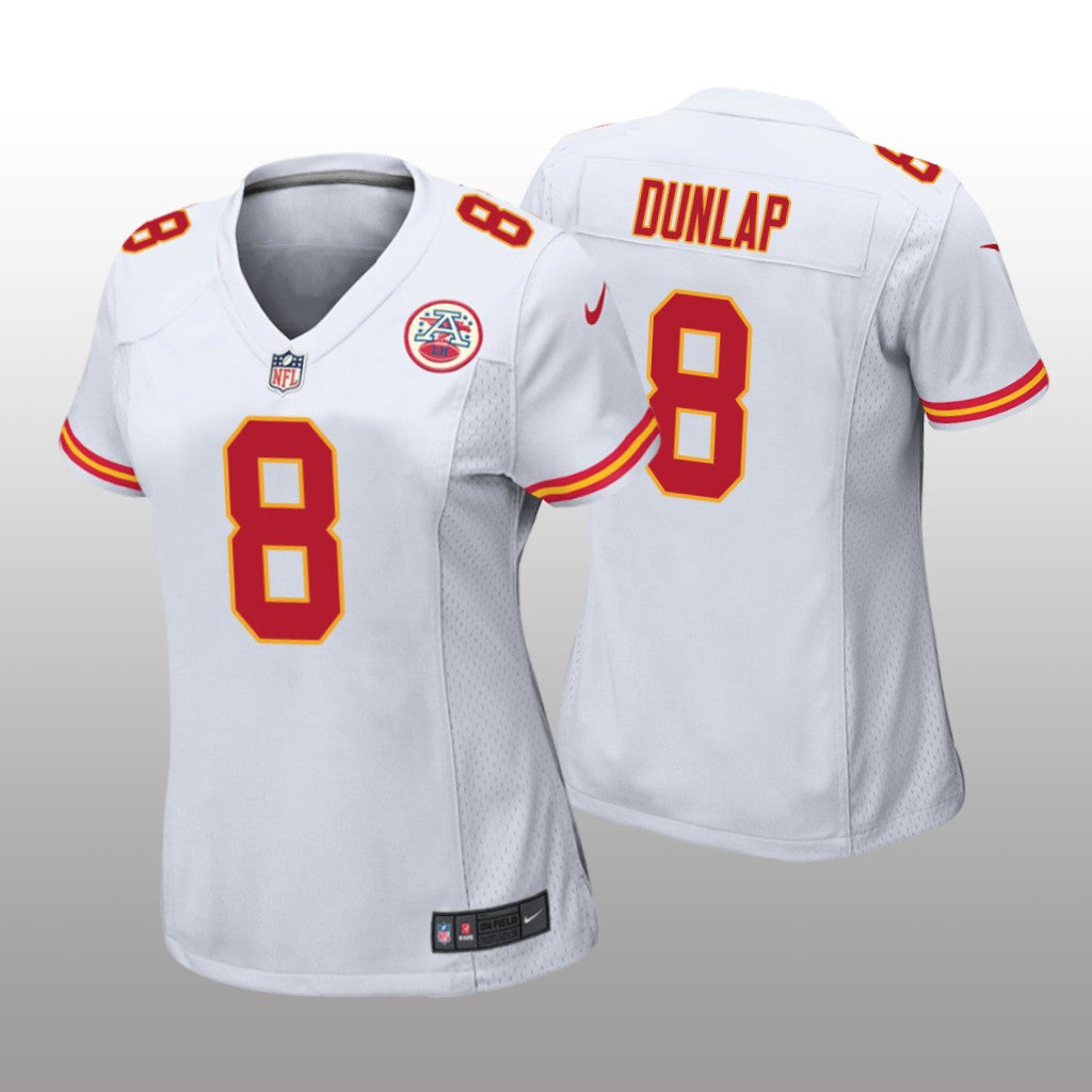 Kansas City Chiefs Carlos Dunlap White Jersey Game Women's