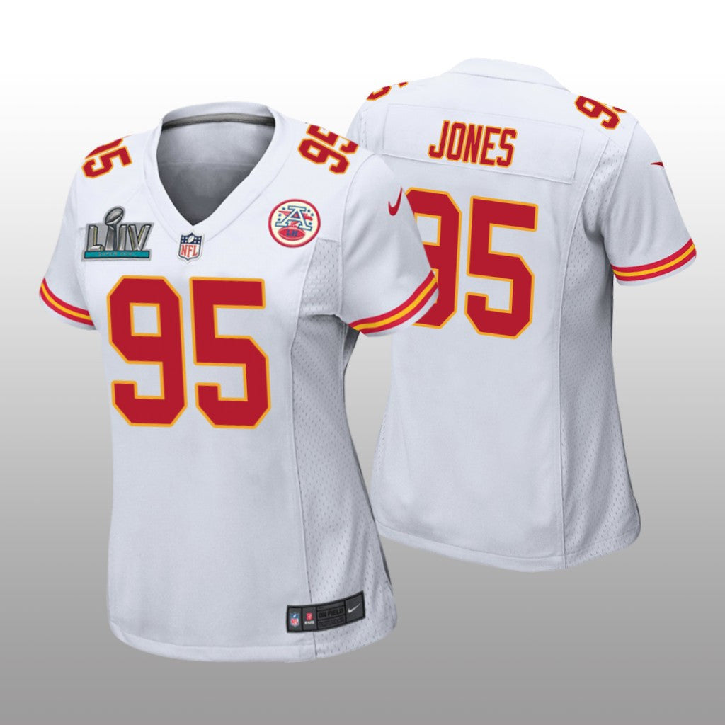 Kansas City Chiefs Chris Jones White Game Jersey Super Bowl LIV Women's