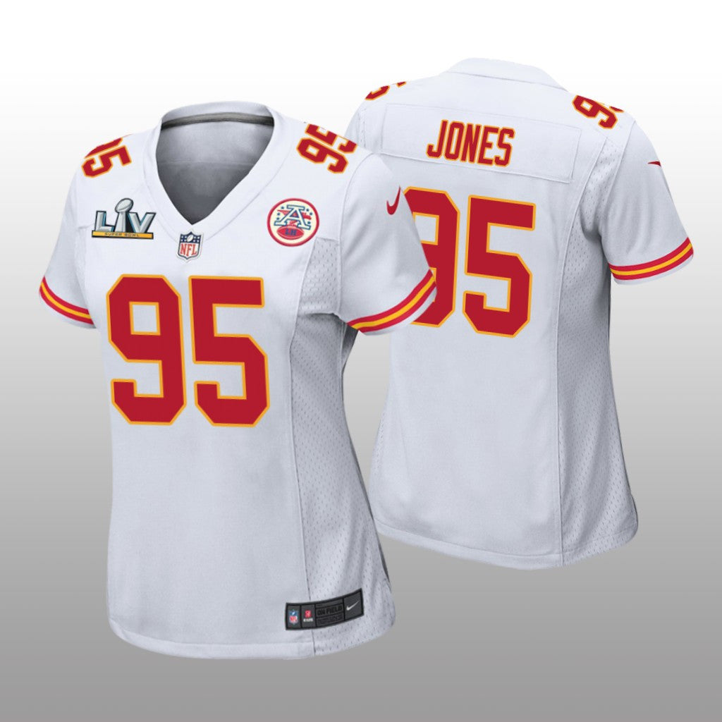 Kansas City Chiefs Chris Jones White Game Jersey Super Bowl LV Women's