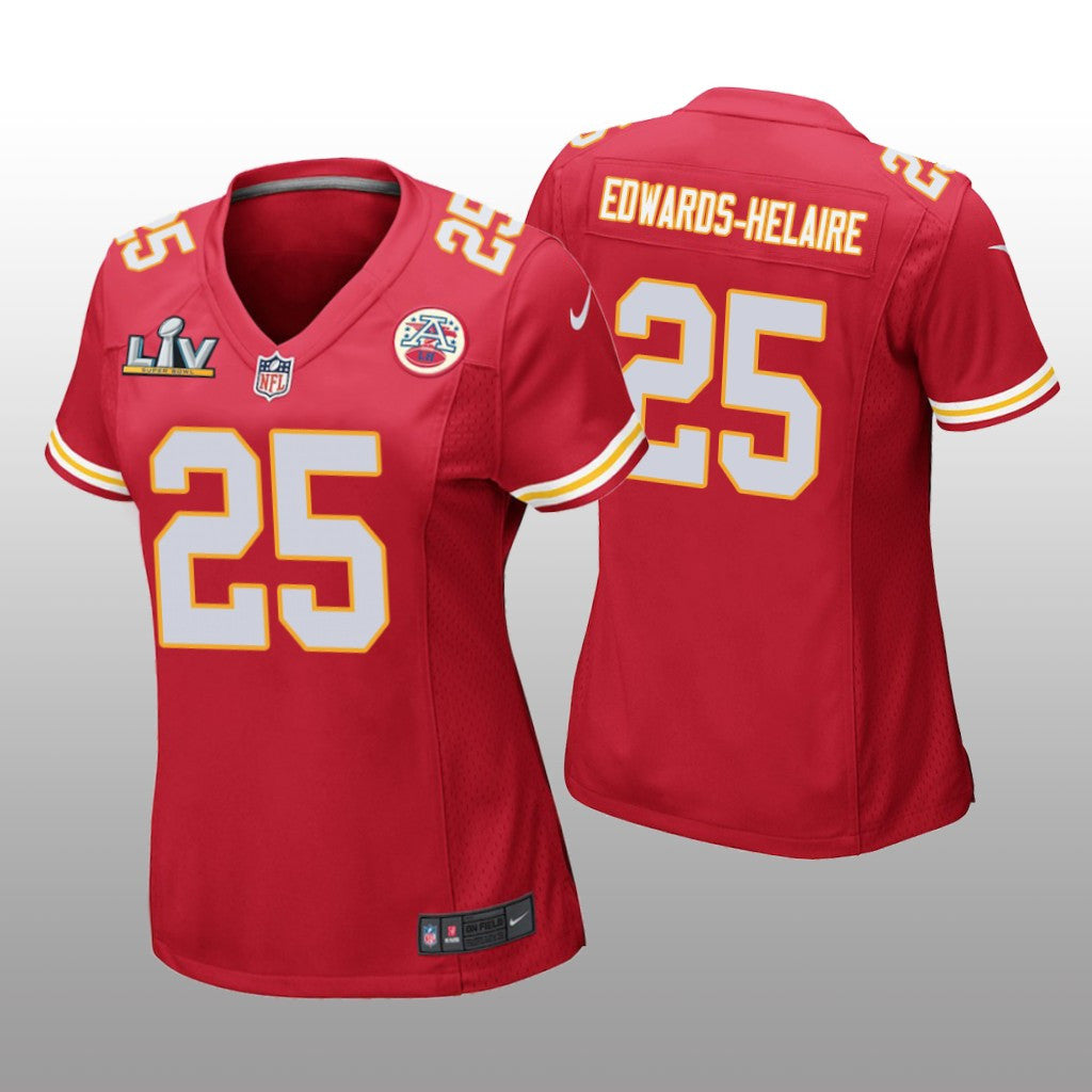 Kansas City Chiefs Clyde Edwards-Helaire Red Game Jersey Super Bowl LV Women's