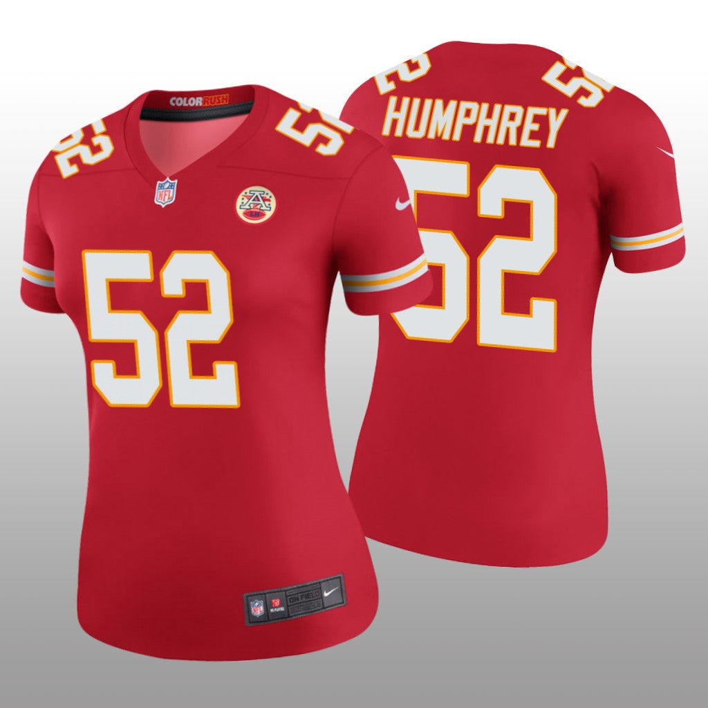 Kansas City Chiefs Creed Humphrey Red Jersey Color Rush Legend Women's