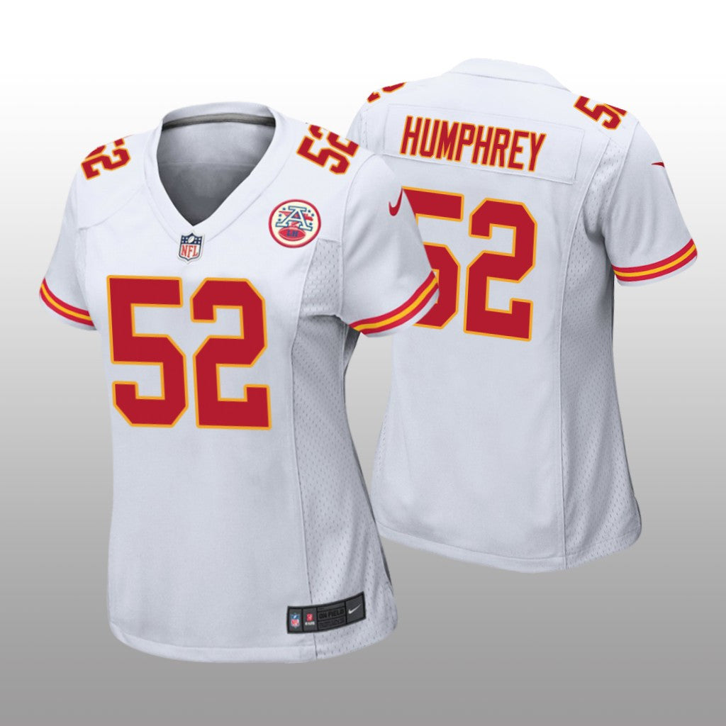 Kansas City Chiefs Creed Humphrey White Jersey Game Women's
