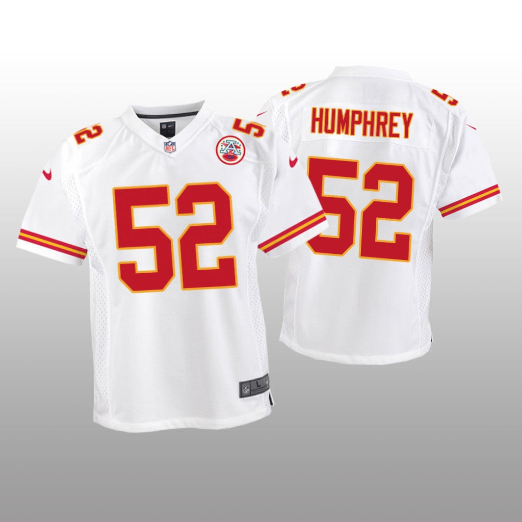 Kansas City Chiefs Creed Humphrey White Jersey Game Youth
