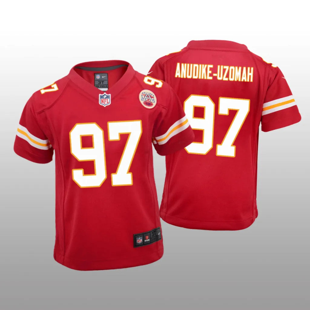 Kansas City Chiefs Felix Anudike-Uzomah Red Jersey Game Youth