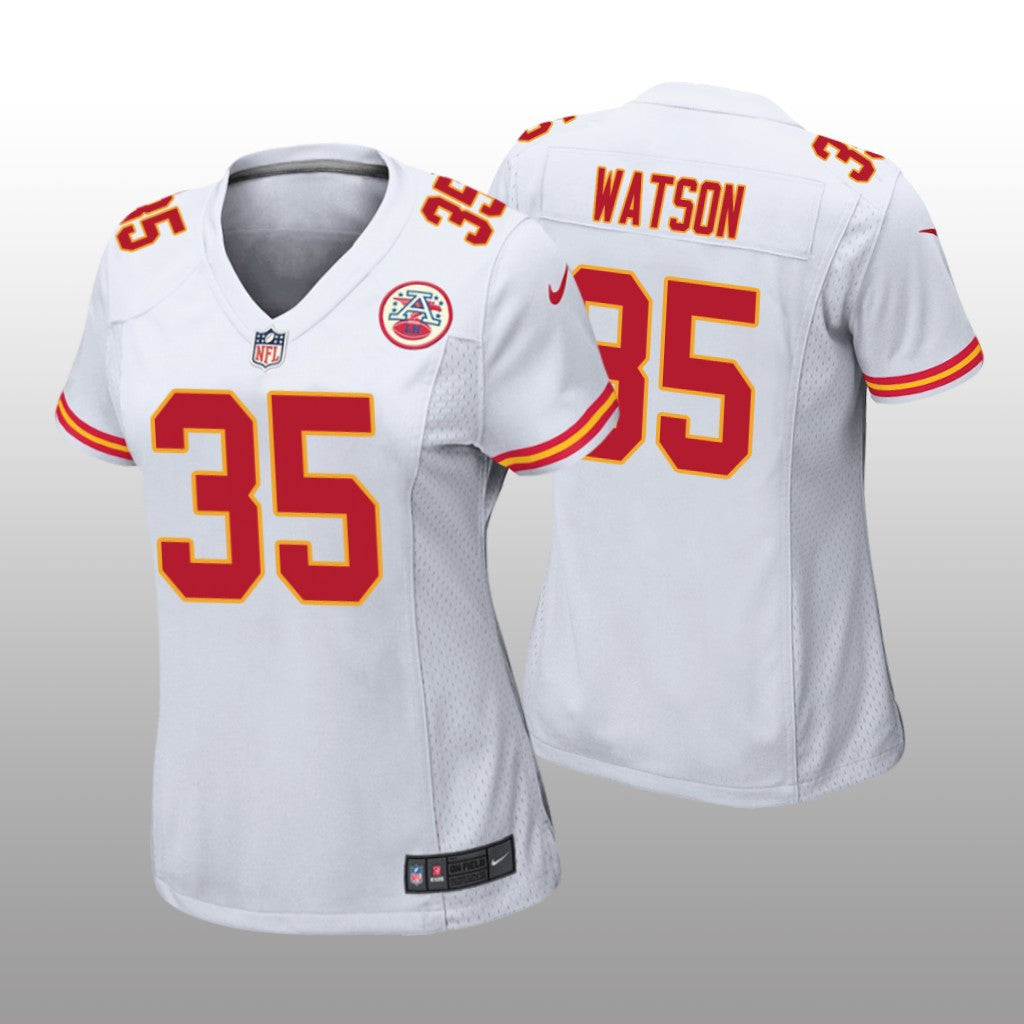 Kansas City Chiefs Jaylen Watson White Jersey Game Women's