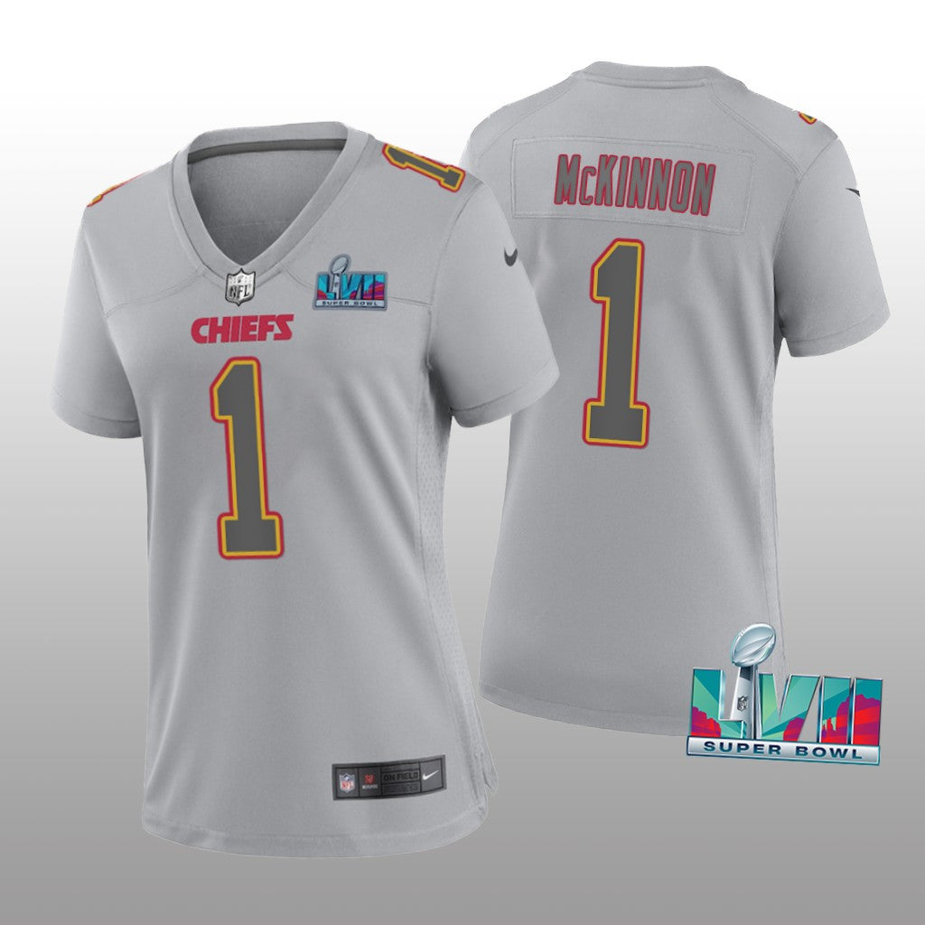 Kansas City Chiefs Jerick McKinnon Gray Atmosphere Jersey Super Bowl LVII Women's