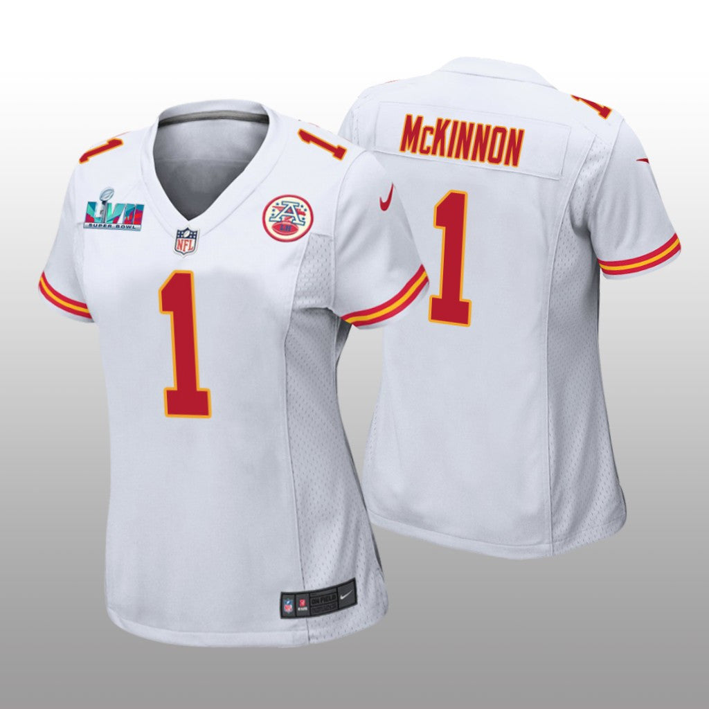 Kansas City Chiefs Jerick McKinnon White Game Jersey Super Bowl LVII Women's