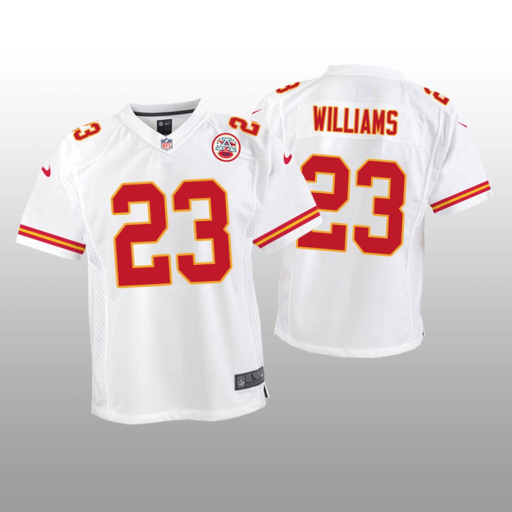Kansas City Chiefs Joshua Williams White Jersey Game Youth