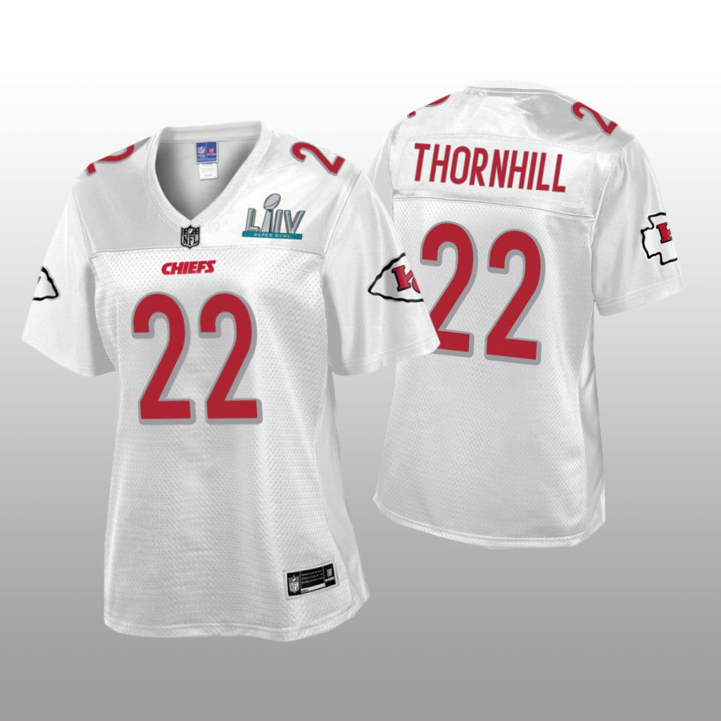Kansas City Chiefs Juan Thornhill White Jersey Super Bowl LIV Champions Women's