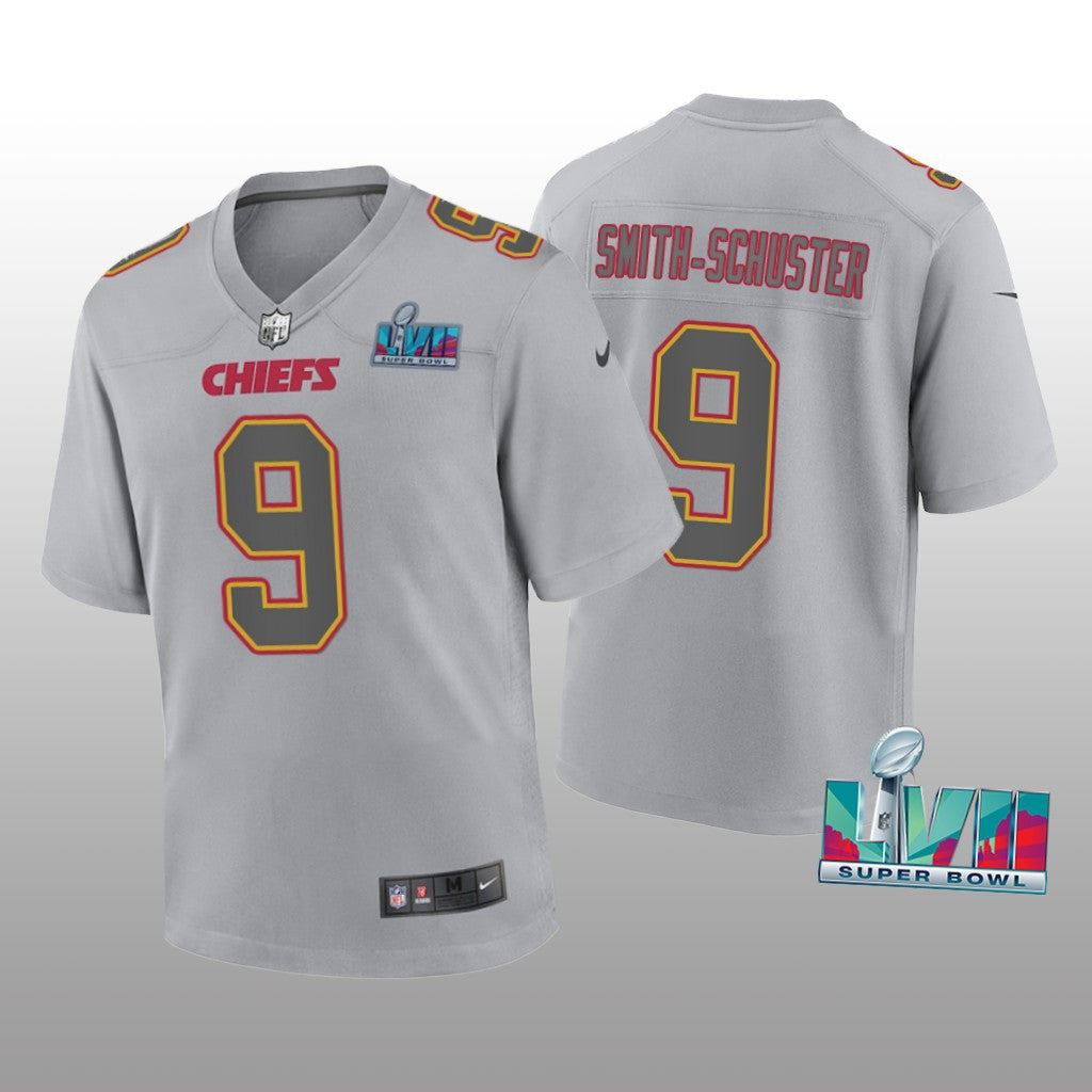Kansas City Chiefs JuJu Smith-Schuster Gray Atmosphere Jersey Super Bowl LVII Youth