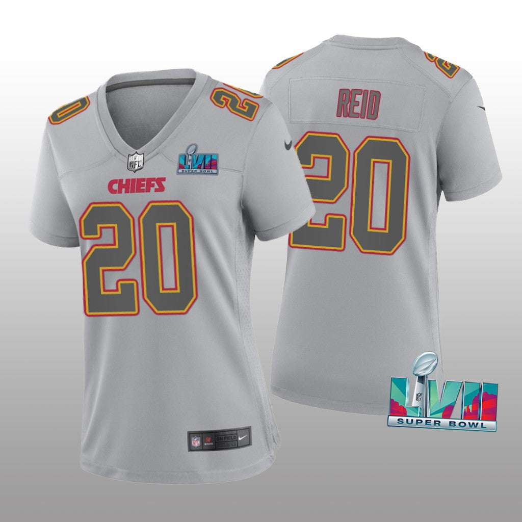 Kansas City Chiefs Justin Reid Gray Atmosphere Jersey Super Bowl LVII Women's