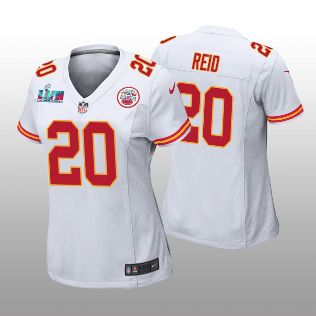 Kansas City Chiefs Justin Reid White Game Jersey Super Bowl LVII Women's