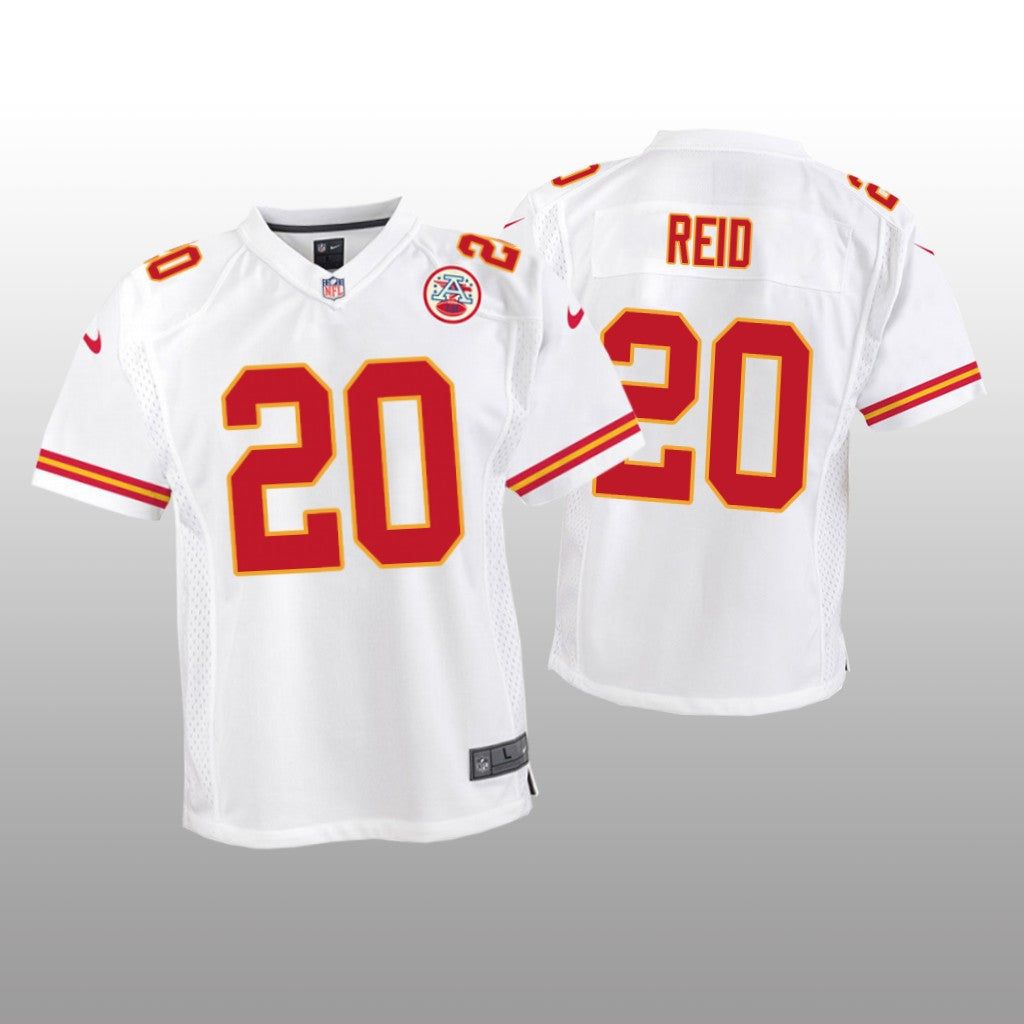 Kansas City Chiefs Justin Reid White Jersey Game Youth