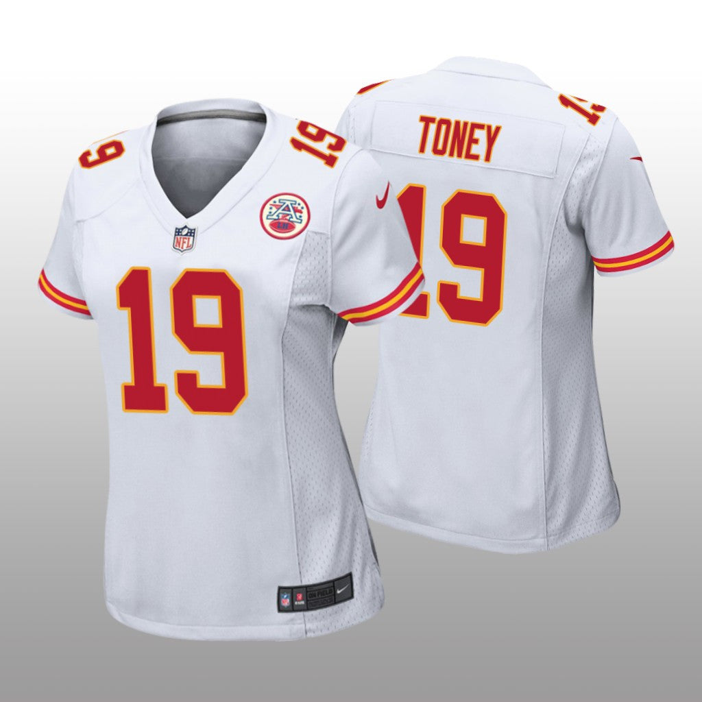 Kansas City Chiefs Kadarius Toney White Jersey Game Women's