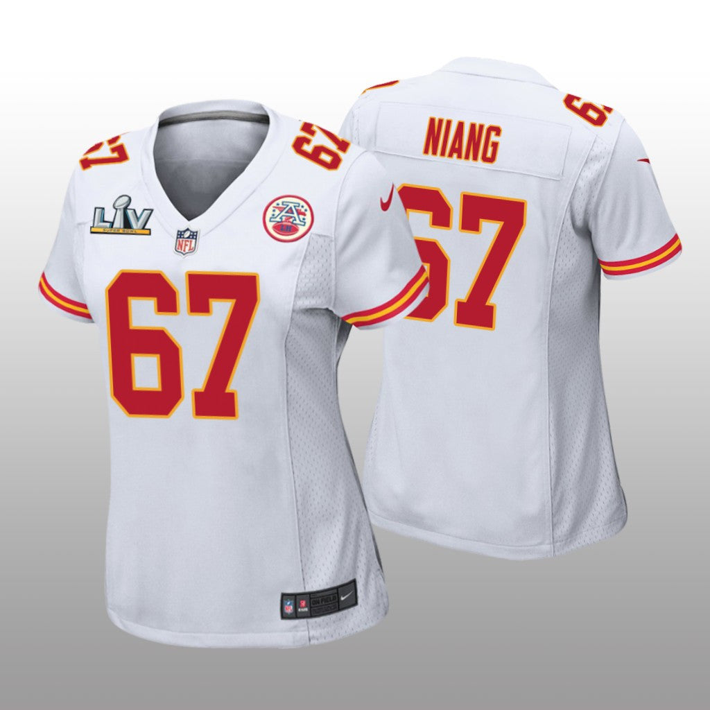 Kansas City Chiefs Lucas Niang White Game Jersey Super Bowl LV Women's