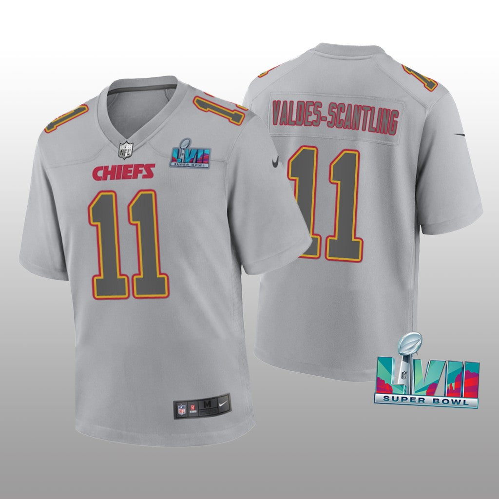 Kansas City Chiefs Marquez Valdes-Scantling Gray Atmosphere Jersey Super Bowl LVII Youth
