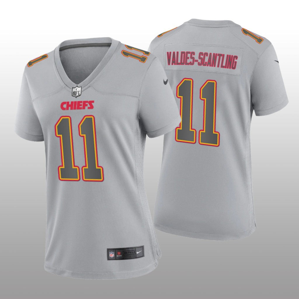 Kansas City Chiefs Marquez Valdes-Scantling Gray Jersey Atmosphere Fashion Game Women's