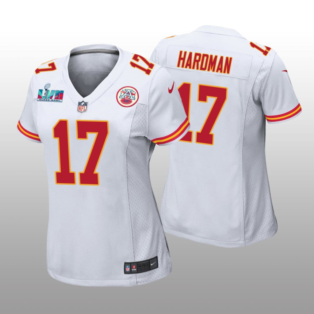 Kansas City Chiefs Mecole Hardman White Game Jersey Super Bowl LVII Women's
